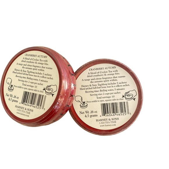 Harney & Sons Tea Lot Royal English Breakfast, Holiday, Cranberry Autumn SEALED - Picture 6 of 9